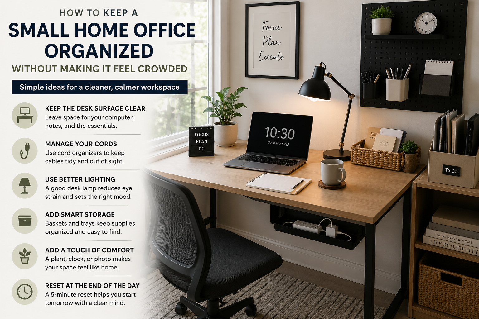 How to Keep a Small Home Office Organized Without Making It Feel Crowded
