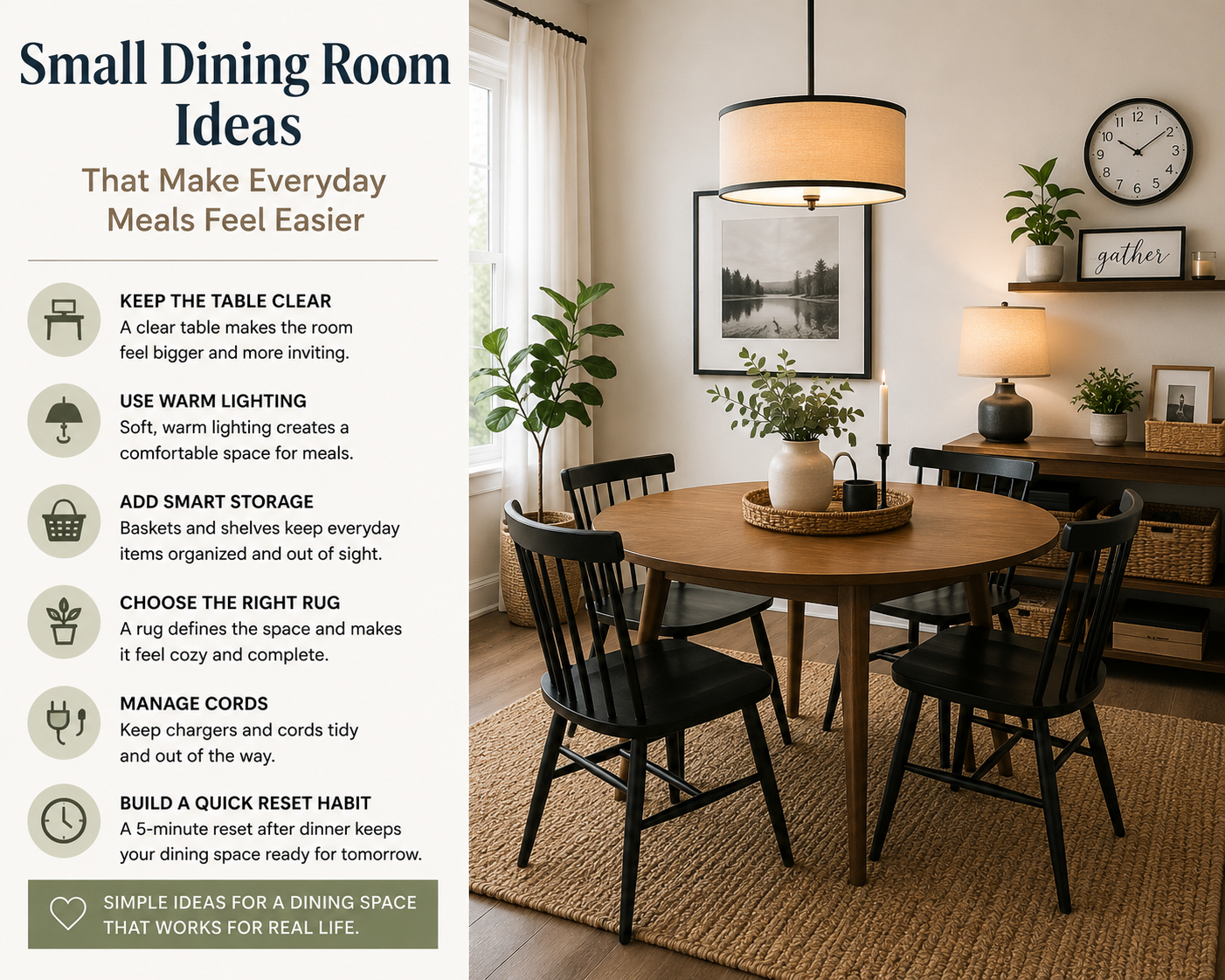 Small Dining Room Ideas That Make Everyday Meals Feel Easier