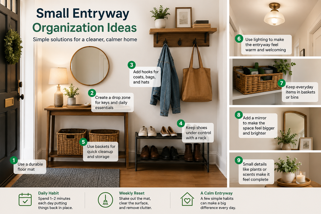 How to Make a Small Entryway Feel More Organized, Bright, and Easy to Use