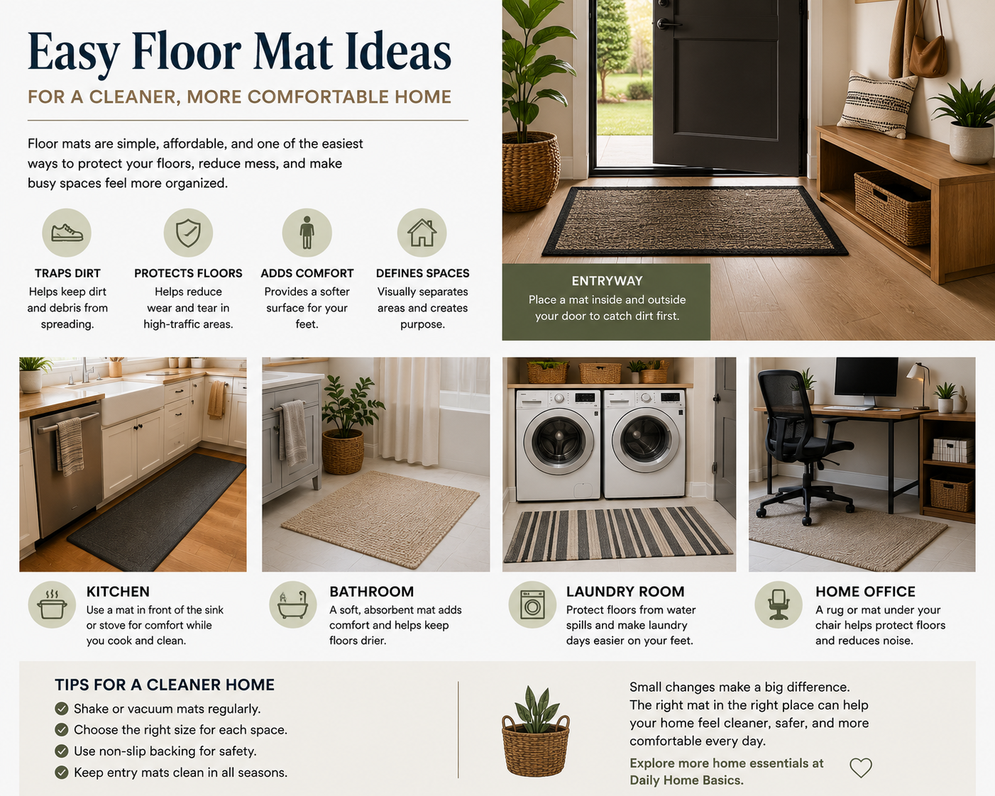 Easy Floor Mat Ideas for a Cleaner, More Comfortable Home