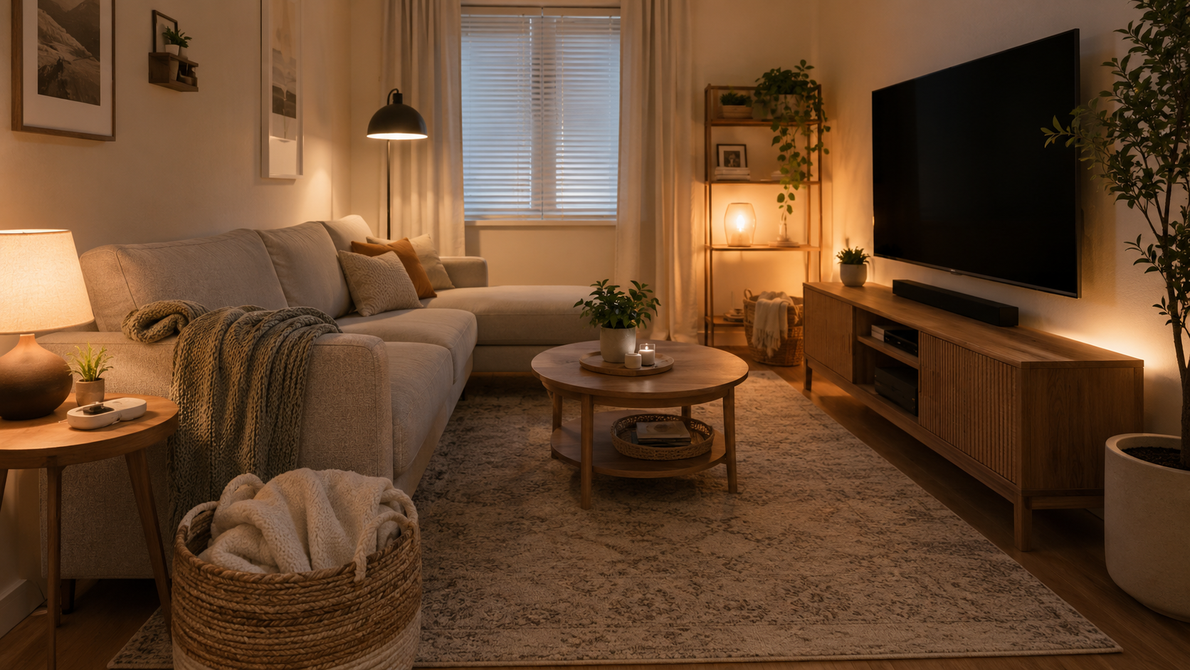 The Cozy Cord Reset: How to Make a Small Living Room Feel Cleaner Without Overdecorating