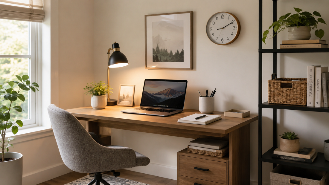 How to Make a Small Home Office Feel Calm, Clean, and Easy to Use