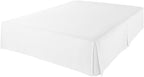 Amazon Basics Lightweight Pleated Dust Ruffle Bed Skirt, Full, Bright White, Wrinkle and Fade Resistant, Machine Washable, Polyester - Image 3