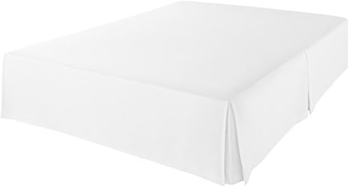 Amazon Basics Lightweight Pleated Dust Ruffle Bed Skirt, Full, Bright White, Wrinkle and Fade Resistant, Machine Washable, Polyester - Image 3