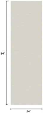 EARTHALL Washable Runner Rug, Non Slip Bedside Rug, 2x7 Ft, Cream/Grayish - Image 2