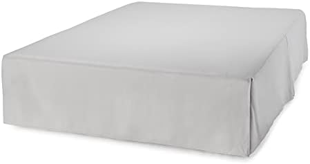 Amazon Basics Lightweight Pleated Bed Skirt, Machine Washable, Wrinkle and Fade Resistant, Full, Light Grey - Image 3