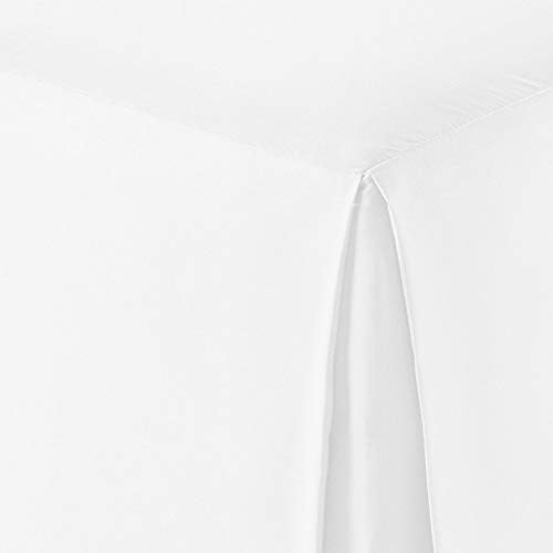 Amazon Basics Lightweight Pleated Dust Ruffle Bed Skirt, Full, Bright White, Wrinkle and Fade Resistant, Machine Washable, Polyester - Image 4