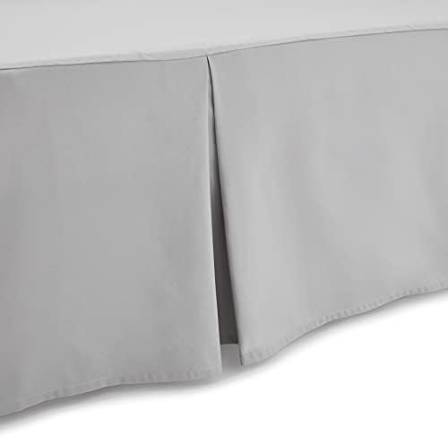 Amazon Basics Lightweight Pleated Bed Skirt, Machine Washable, Wrinkle and Fade Resistant, Full, Light Grey - Image 4