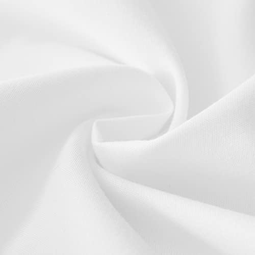 MEILA Wrap Around Elastic Bed Skirt for Twin & Full Beds, 24" Drop, White - Image 5