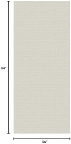 EARTHALL Washable Runner Rug, Non Slip Bedside Rug, 3x7 Ft, Cream/Grayish - Image 2
