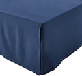 Amazon Basics Lightweight Pleated Dust Ruffle Bed Skirt, Wrinkle and Fade Resistant, Machine Washable, Full, Navy Blue by AmazonBasics