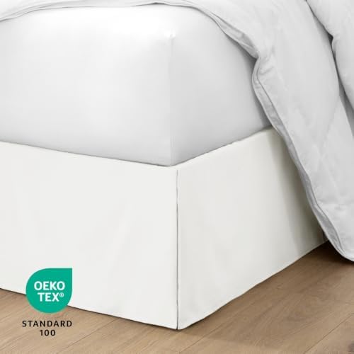 Bare Home Bed Skirt 15-Inch Drop 1800 Ultra-Soft (King, Antique White) - Image 6