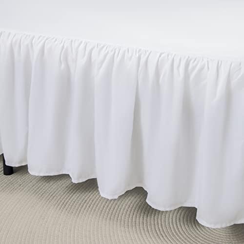 Bed Skirt Queen Size Ruffled Bed Skirt with Split Corners - Image 3