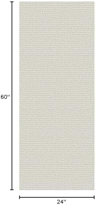 EARTHALL Washable Runner Rug, Non Slip Entryway Rug, 2x5 Ft, Cream/Grayish - Image 2