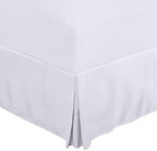 Utopia Bedding Base Valance Sheet Small Double- Soft Brushed Polyester-Microfibre - Pleated - Fits Under The Mattress & Down to The Floor - Bed Base Skirt (White) by UTOPIABEDDING