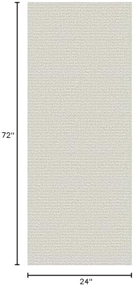 EARTHALL Washable Runner Rug, Non Slip Bedside Rug, 2x6 Ft, Cream/Grayish - Image 2