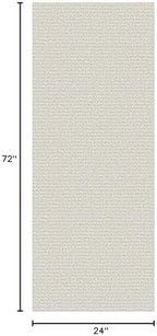 EARTHALL Washable Runner Rug, Non Slip Bedside Rug, 2x6 Ft, Cream/Grayish - Image 2