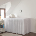 Dorm Room Bed Skirt Twin XL, College Dorm Room Essentials - White, 46 Inch by xuandian