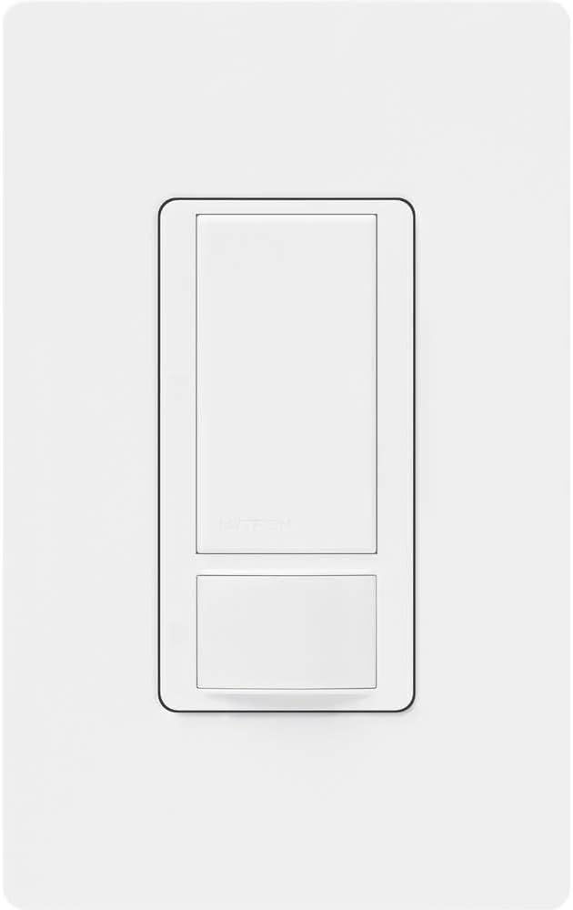 Lutron Maestro Motion Sensor Light Switch Indoor for Bathroom, Garage, Laundry Room, Closet, Occupancy Sensor Light Switch, Single-Pole, No Neutral, MS-OPS5M-BR