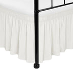 Wrap Around Bed Skirt Split Corners Twin & Twin XL-Dorm Elastic Dust Ruffle by Biscaynebay