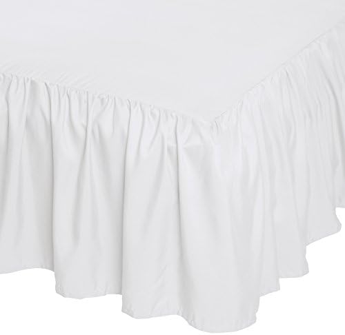Amazon Basics Lightweight Ruffled Bed Skirt, Classic Style, Soft and Stylish 100% Microfiber with 16" Drop, Wrinkle Resistant, Machine Washable, Queen, Bright White, Solid - Image 2