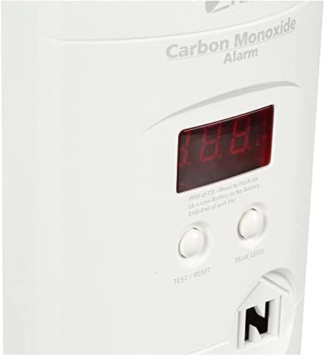 Kidde Carbon Monoxide Detector, Plug In Wall with 9-Volt Battery Backup, Digital LED Display - 2 Pack