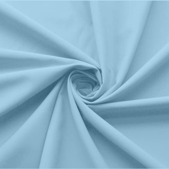 Ruffled Bed Skirt with Split Corners-Dust Ruffle - 21" Drop 100% Microfiber Soft,Sheen & Luxurious Look - Bed Skirts (Light Blue -King)