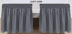 Wrap Around King Size Bed Skirt Split Corner 17" Drop-Elastic Dust Ruffle - Image 4