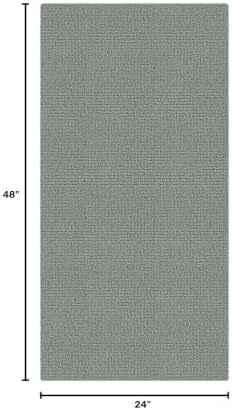 EARTHALL Washable Runner Rug, Non Slip Indoor Doormat, 2x4 Ft, Green/Grey - Image 2