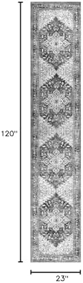 Yamaziot Washable Runner Rug, 2x10 Non-Slip Boho Hallway Kitchen Rug - Image 2