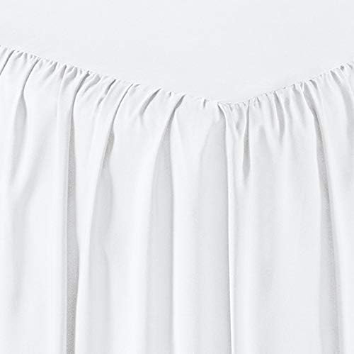 Amazon Basics Ruffled Bed Skirt, Classic Style, Wrinkle and Fade Resistant, Machine Washable, 16" Drop, Full, White - Image 4