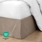 Bare Home Bed Skirt 15-Inch Drop 1800 Ultra-Soft (Twin XL, Taupe) - Image 6