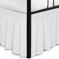 Wrap Around Bed Skirt Split Corners Twin & Twin XL-Dorm Elastic Dust Ruffle by Biscaynebay
