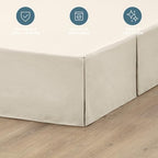 Bare Home Bed Skirt 15-Inch Drop 1800 Ultra-Soft (King, Sand) - Image 3