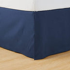 Amazon Basics Lightweight Pleated Bed Skirt, Wrinkle and Fade Resistant, Machine Washable, King, Navy Blue, 16-inch Drop - Image 7