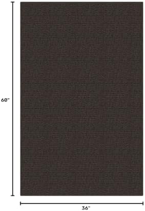 EARTHALL Washable Entryway Rug, Non Slip Area Rug, 3x5 Ft, Taupe/Coffee - Image 2
