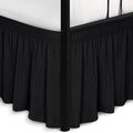 Wrap Around Queen Size Bed Skirt Split Corner 14" Drop-Elastic Dust Ruffle by Biscaynebay