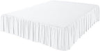 Amazon Basics Ruffled Bed Skirt, Classic Style, Wrinkle and Fade Resistant, Machine Washable, 16" Drop, Full, White - Image 3