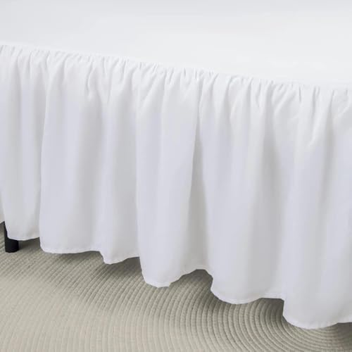 Bed Skirt Queen Size Ruffled Bed Skirt with Split Corners - Image 3
