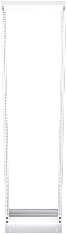 NavePoint 45U 2 Post Rack Open Frame Server Rack for 19 Inch Equipment, AV, Networking, Data & IT Devices, 2-Post Rack 45U 881lbs Weight Capacity, White