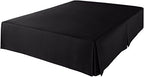 Amazon Basics Lightweight Pleated Bed Skirt, Wrinkle Resistant, Machine Washable, Full, Black, Solid - Image 3