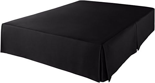 Amazon Basics Lightweight Pleated Bed Skirt, Wrinkle Resistant, Machine Washable, Full, Black, Solid - Image 3