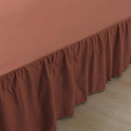 Bed Skirt Queen Size Ruffled Bed Skirts with Split Corners - Image 2