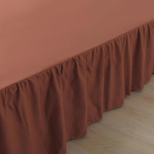 Bed Skirt Queen Size Ruffled Bed Skirts with Split Corners - Image 2