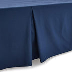 Amazon Basics Lightweight Pleated Dust Ruffle Bed Skirt, Wrinkle and Fade Resistant, Machine Washable, Full, Navy Blue - Image 4