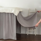 Dorm Room Bed Skirt Twin XL, College Dorm Essentials - Light Grey, 42 Inch - Image 6