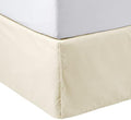 Amazon Basics Lightweight Pleated Bed Skirt, Queen, Beige, Wrinkle Resistant, Fade Resistant, Machine Washable by AmazonBasics