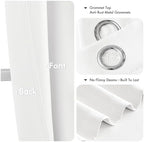 MIULEE Blackout Curtains for Bedroom 2 Panels 40 x 63 Inch Long Pure White - Image 4