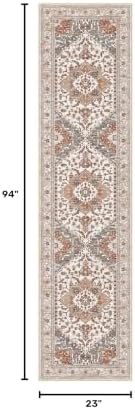 Yamaziot Washable Runner Rug, 2x8 Non-Slip Boho Vintage Hallway Kitchen Rug - Image 2