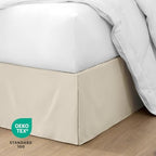 Bare Home Bed Skirt 15-Inch Drop 1800 Ultra-Soft (Twin XL, Sand) - Image 6